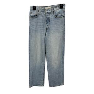 Levi Strauss Signature Ribcage Straight Ankle Jeans Size 25